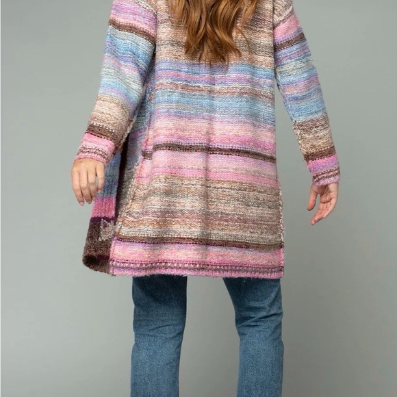 NWT Lovestitch Pastel Patchwork Cardigan Large - Picture 2 of 8